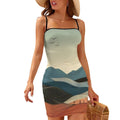 Short Spaghetti Strap Bodycon Dress Flat Collar - Gregg Acini Adoree Designs - Dress