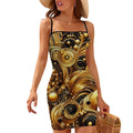 Short Spaghetti Strap Bodycon Dress Flat Collar - Gregg Acini Adoree Designs - Dress