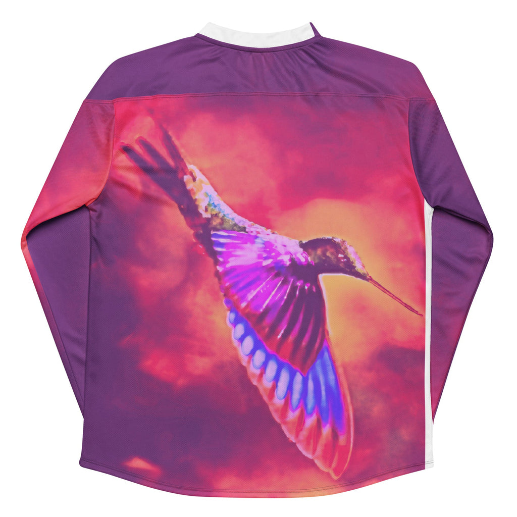 Shrine Hummingbird Recycled hockey fan jersey - Gregg Acini Adoree Designs - Hockey Jersey
