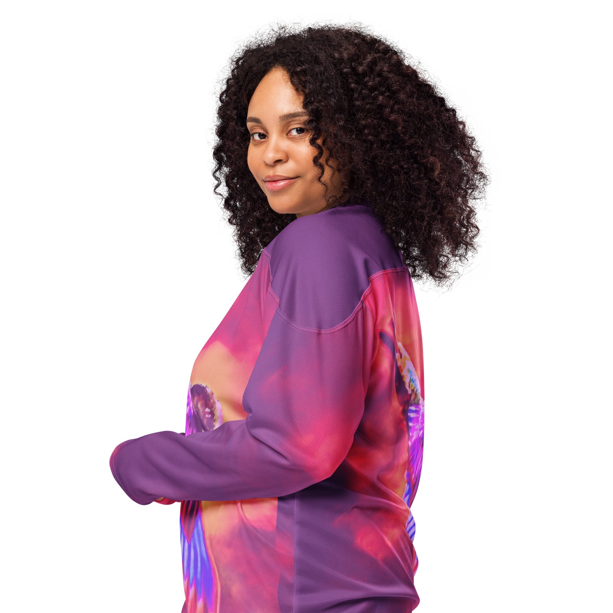 Shrine Hummingbird Recycled hockey fan jersey - Gregg Acini Adoree Designs - Hockey Jersey