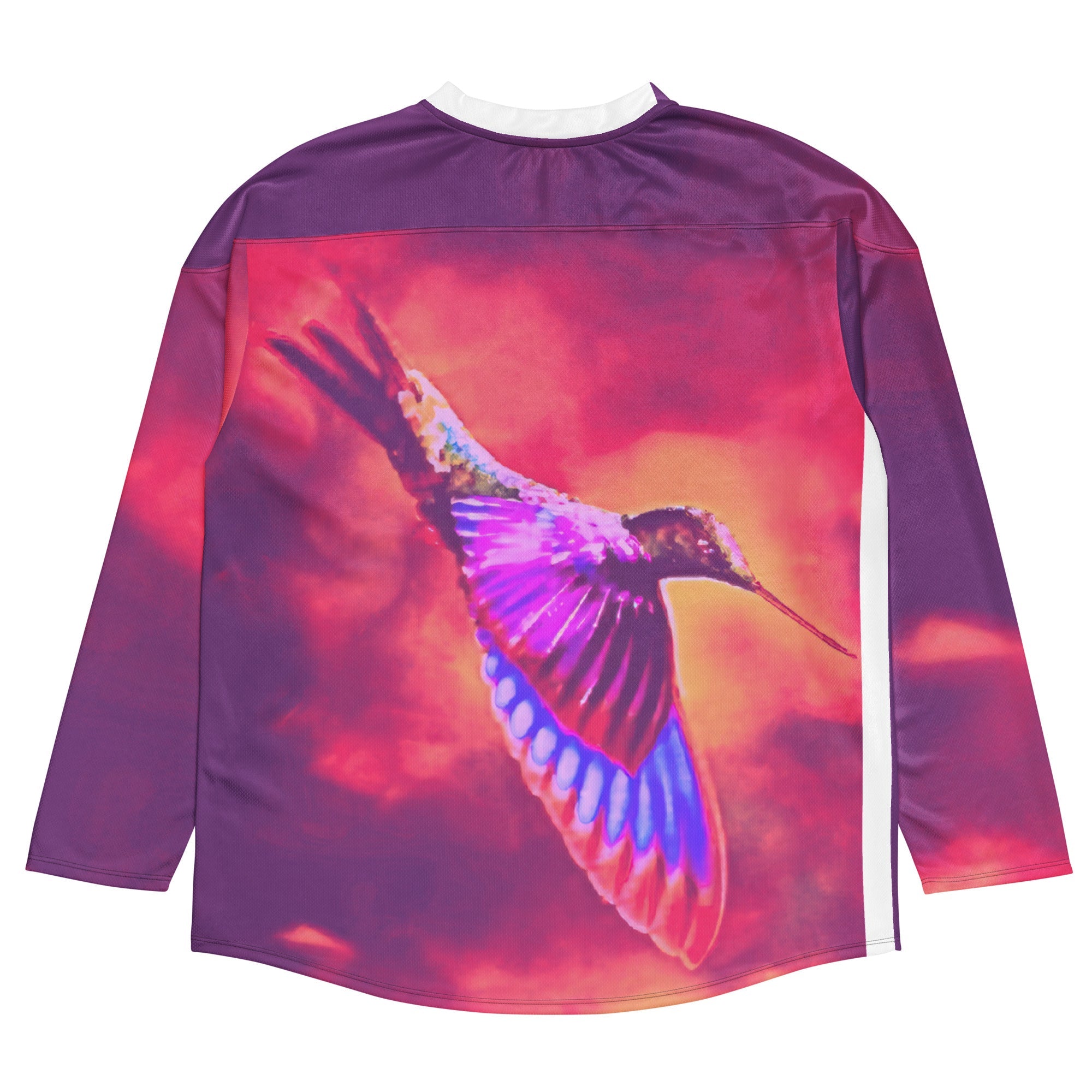 Shrine Hummingbird Recycled hockey fan jersey - Gregg Acini Adoree Designs - Hockey Jersey