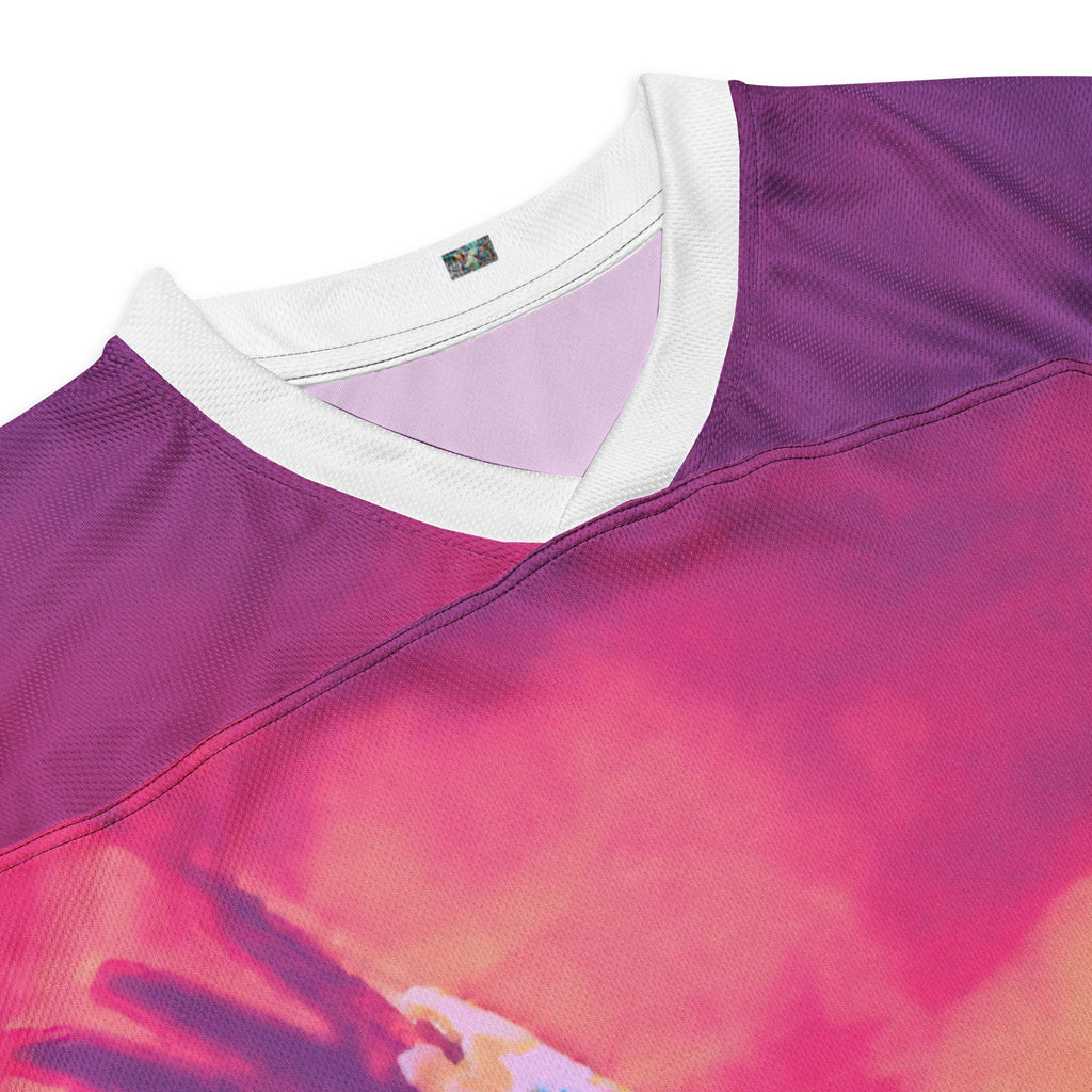 Shrine Hummingbird Recycled hockey fan jersey - Gregg Acini Adoree Designs - Hockey Jersey