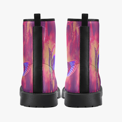 Shrine Hummingbird Trendy Leather Boots - Gregg Acini Adoree Designs - Boots