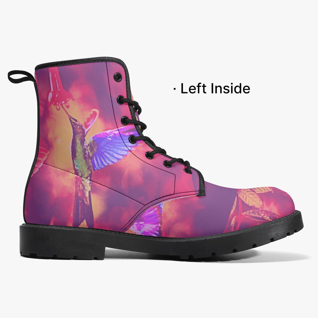 Shrine Hummingbird Trendy Leather Boots - Gregg Acini Adoree Designs - Boots