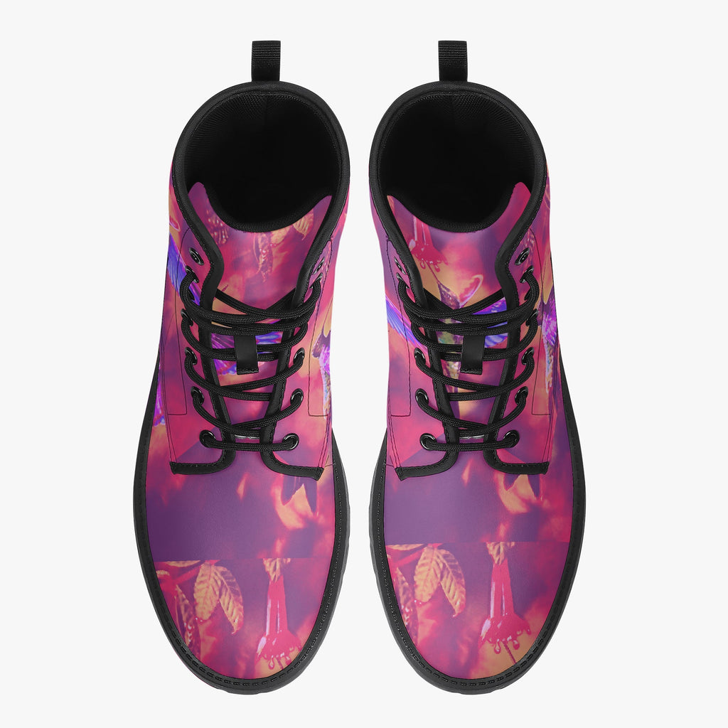 Shrine Hummingbird Trendy Leather Boots - Gregg Acini Adoree Designs - Boots