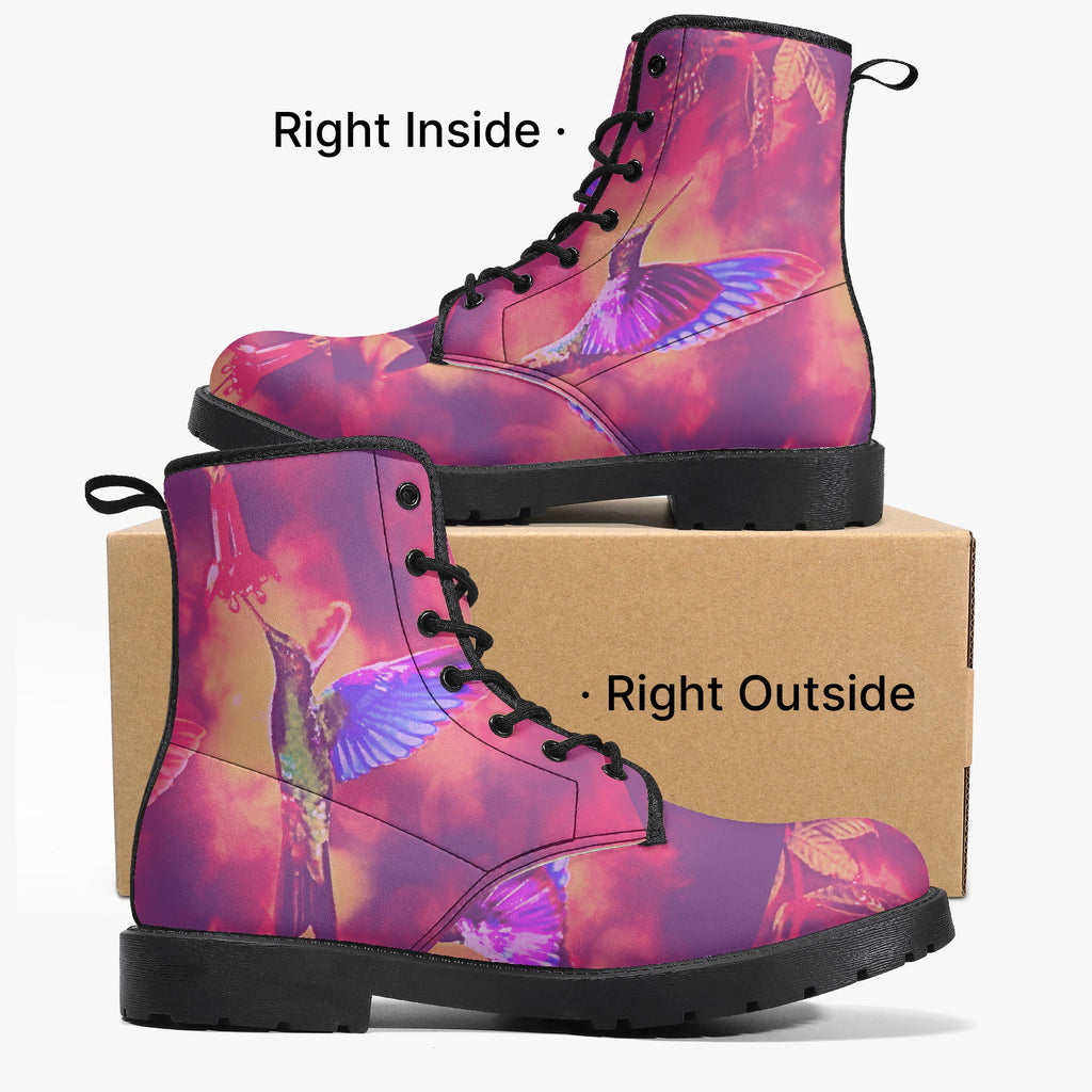Shrine Hummingbird Trendy Leather Boots - Gregg Acini Adoree Designs - Boots