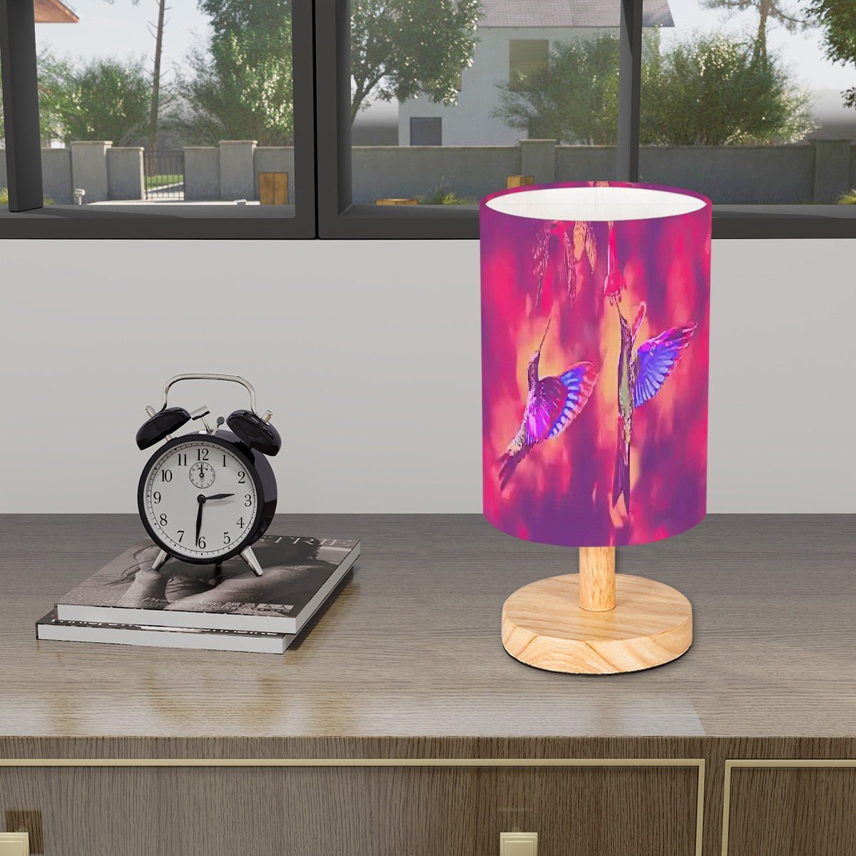 Shrine Hummingbirds Cylindrical Table Lamp 4 - Gregg Acini Adoree Designs - Lamp