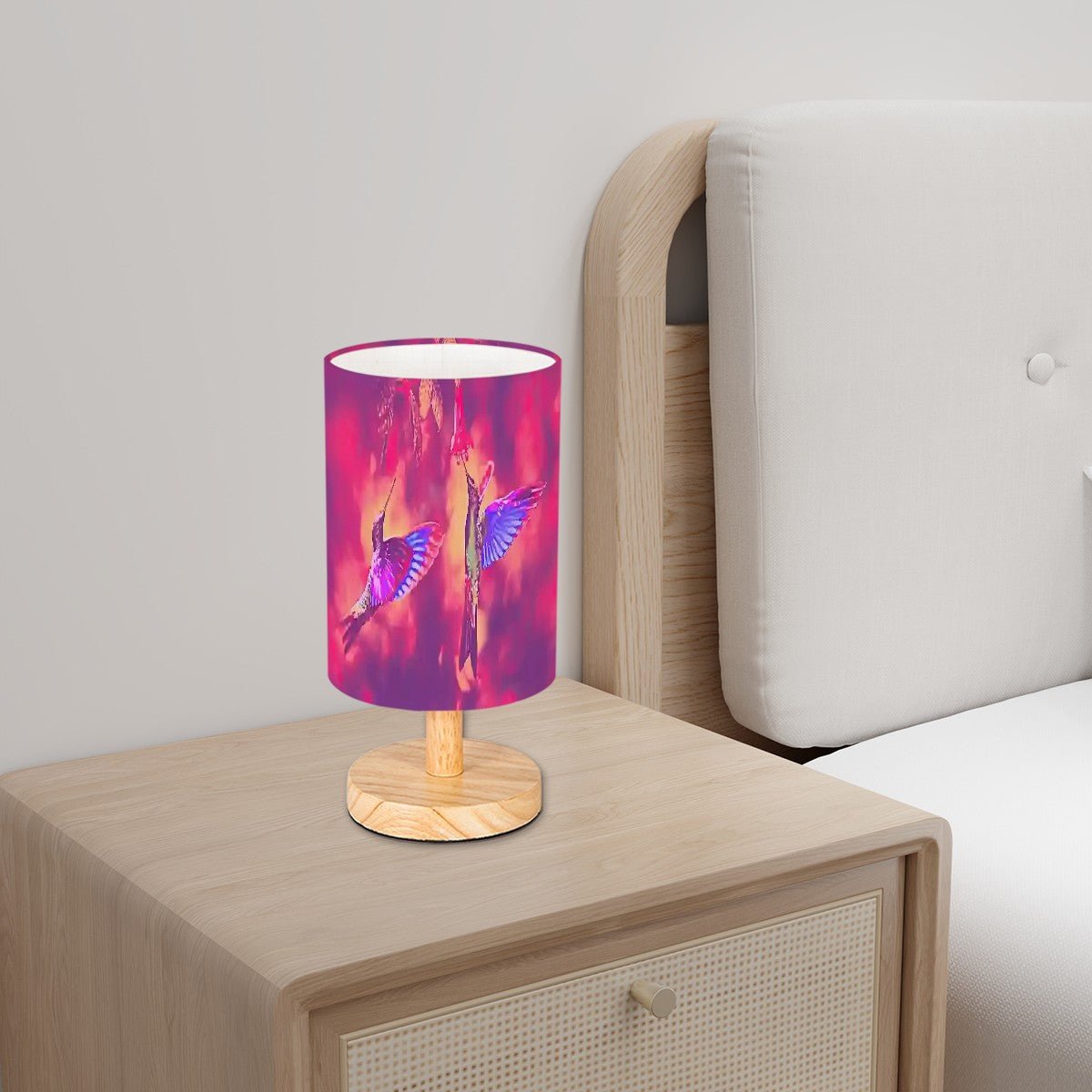 Shrine Hummingbirds Cylindrical Table Lamp 4 - Gregg Acini Adoree Designs - Lamp