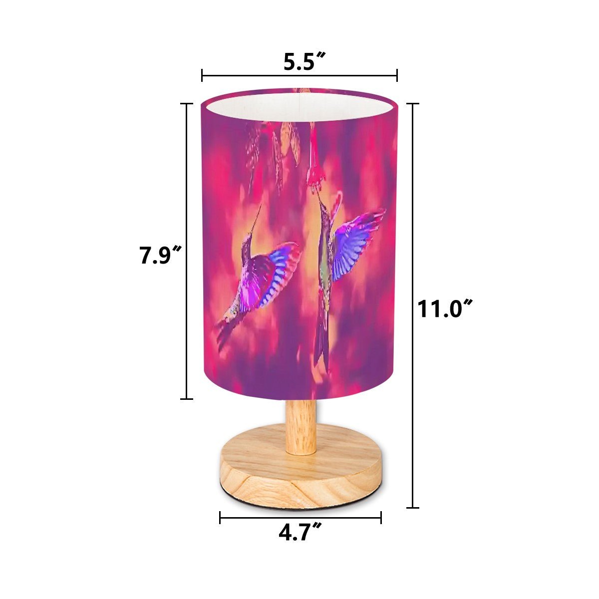 Shrine Hummingbirds Cylindrical Table Lamp 4 - Gregg Acini Adoree Designs - Lamp