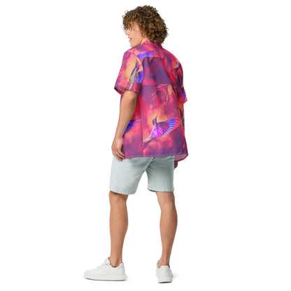 Shrine Hummingbirds Unisex button shirt - Gregg Acini Adoree Designs - Button Down Shirt