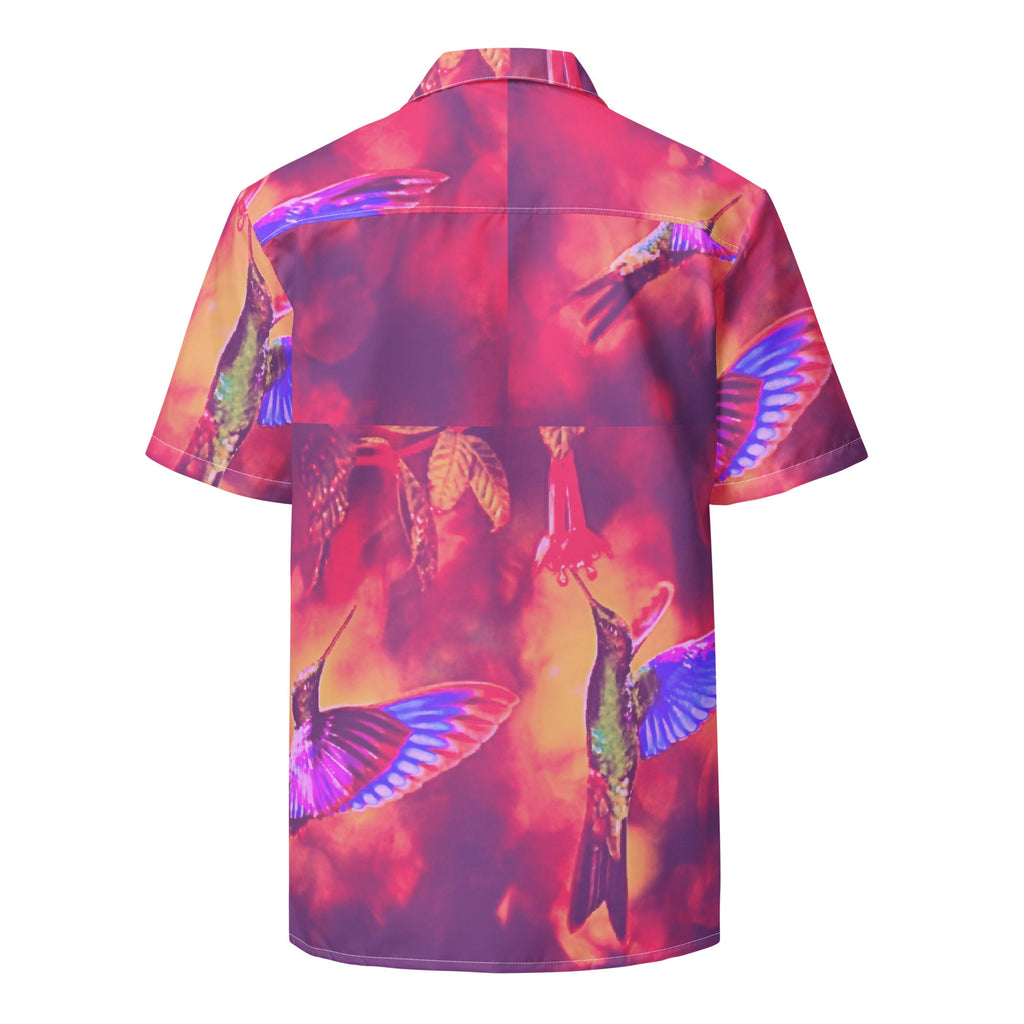 Shrine Hummingbirds Unisex button shirt - Gregg Acini Adoree Designs - Button Down Shirt