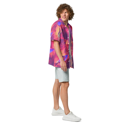 Shrine Hummingbirds Unisex button shirt - Gregg Acini Adoree Designs - Button Down Shirt