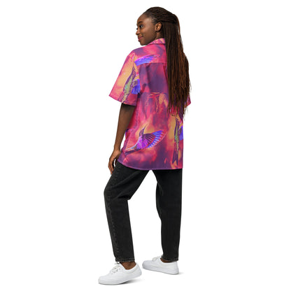 Shrine Hummingbirds Unisex button shirt - Gregg Acini Adoree Designs - Button Down Shirt