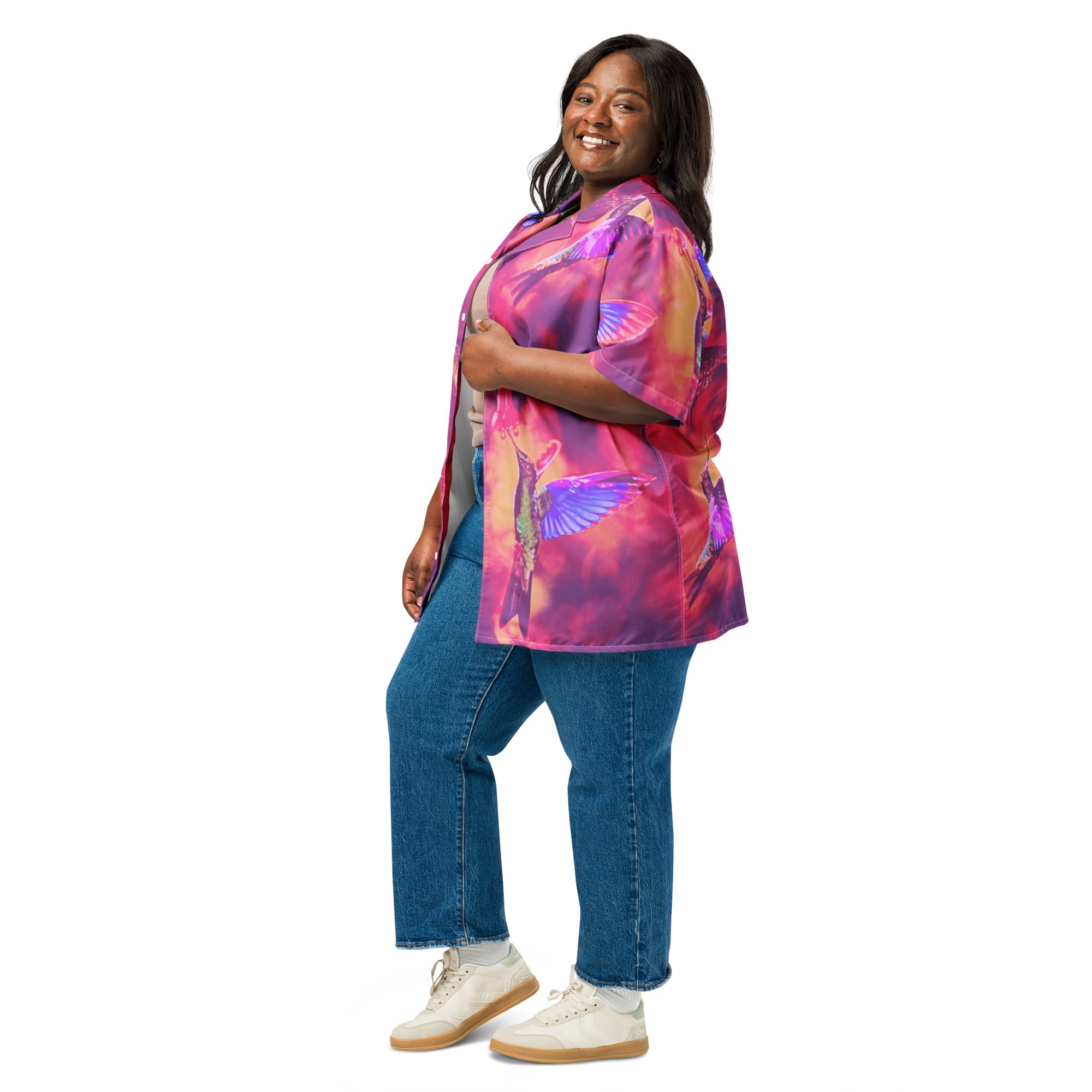 Shrine Hummingbirds Unisex button shirt - Gregg Acini Adoree Designs - Button Down Shirt