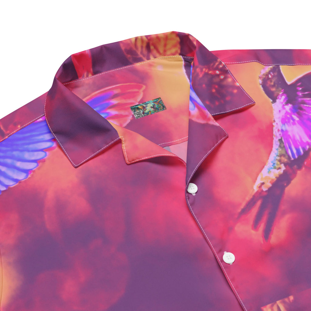 Shrine Hummingbirds Unisex button shirt - Gregg Acini Adoree Designs - Button Down Shirt