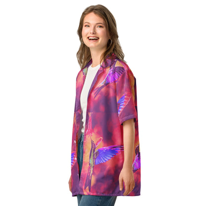 Shrine Hummingbirds Unisex button shirt - Gregg Acini Adoree Designs - Button Down Shirt