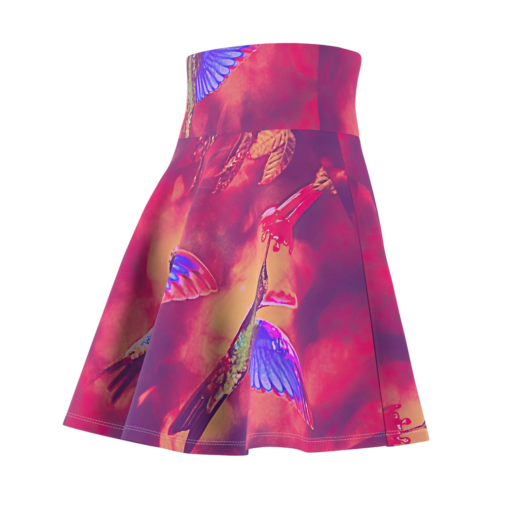 Shrine Hummingbirds Women's Skater Skirt - Nature - Inspired Fashion - Gregg Acini Adoree Designs - Skirt