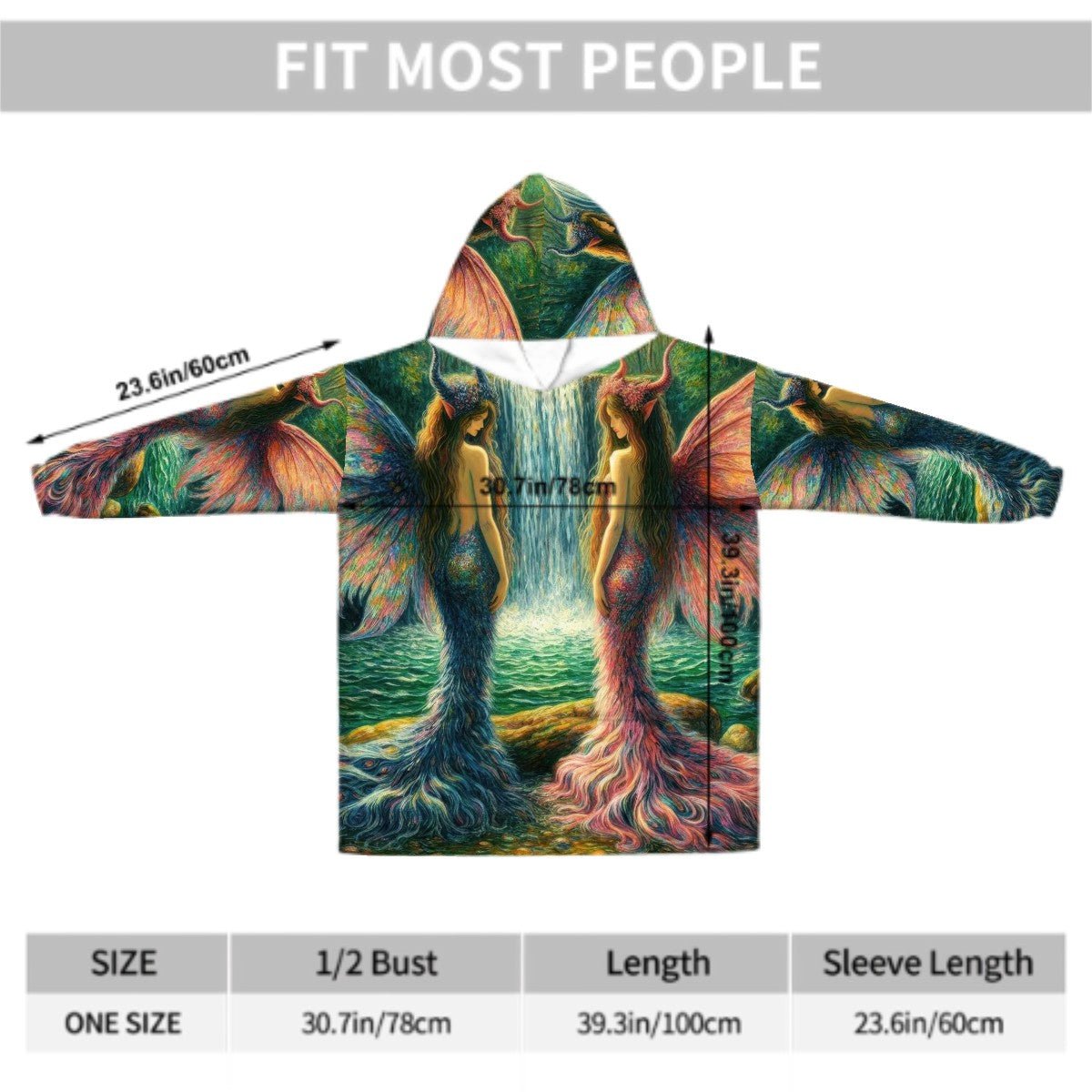 Sisters Adult Blanket Hoodie - Gregg Acini Adoree Designs - Hooded Blanket