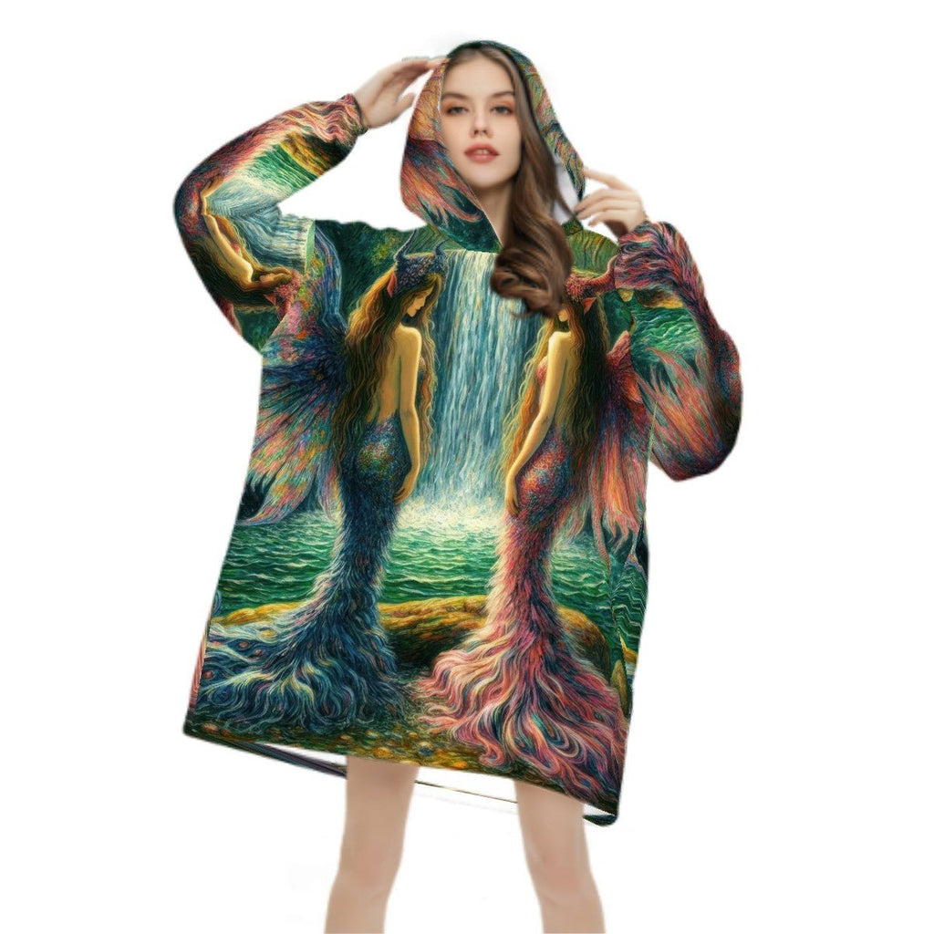 Sisters Adult Blanket Hoodie - Gregg Acini Adoree Designs - Hooded Blanket