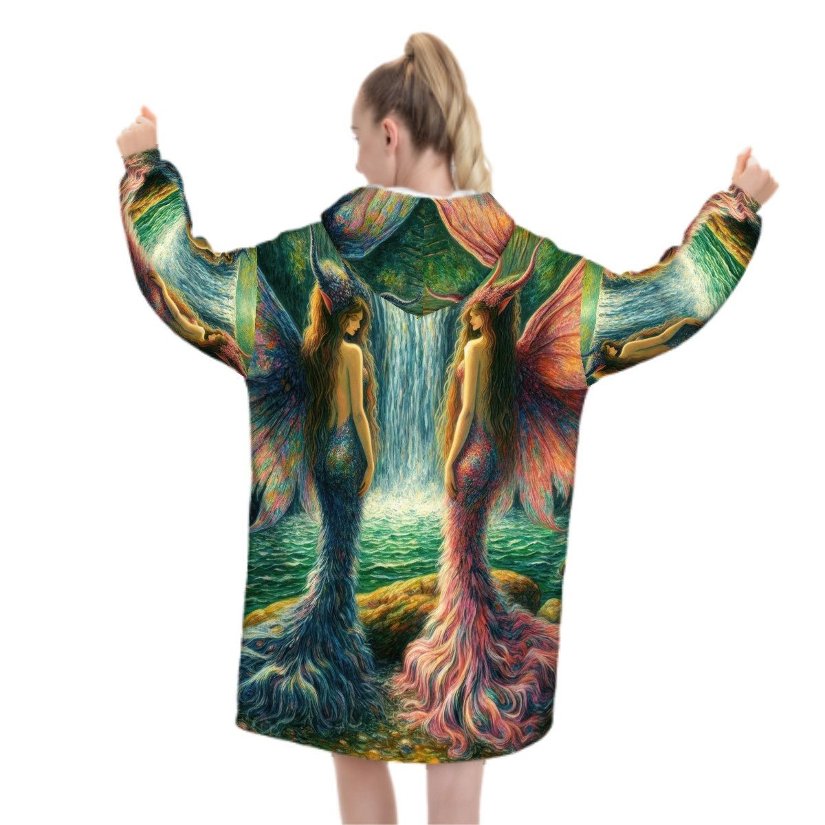 Sisters Adult Blanket Hoodie - Gregg Acini Adoree Designs - Hooded Blanket