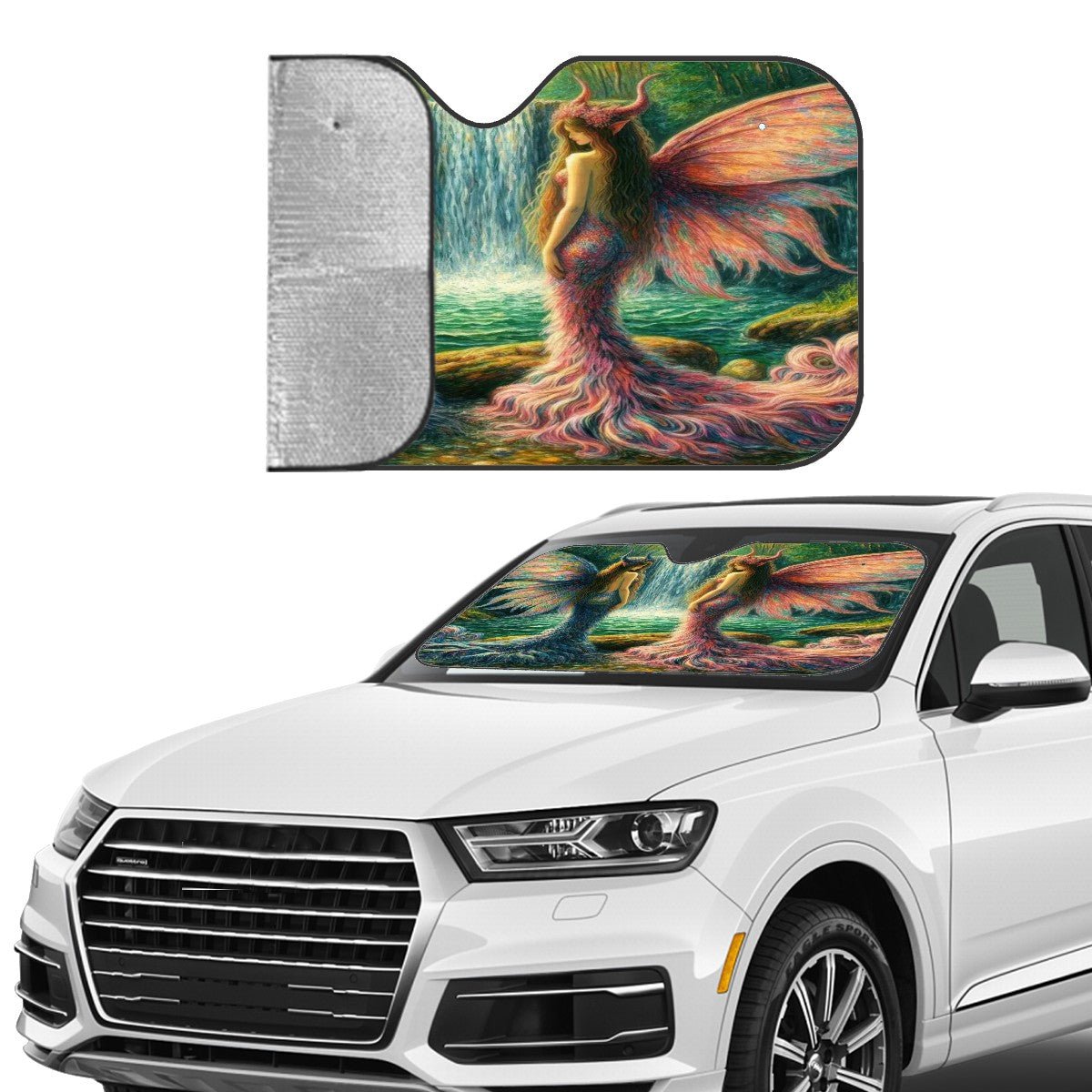 Sisters Car Windshield Sun Shade (Stiff Version) - Gregg Acini Adoree Designs - Sun Shade