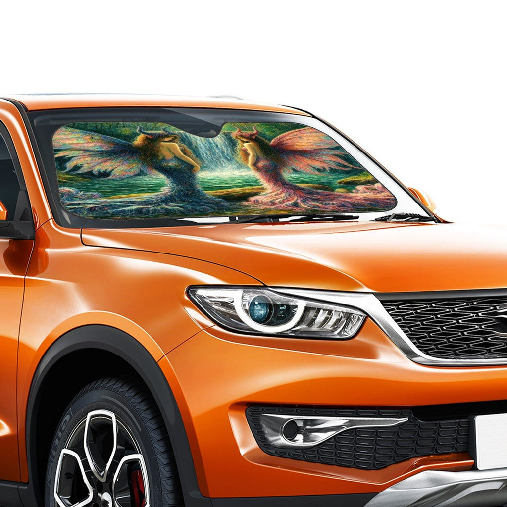 Sisters Car Windshield Sun Shade (Stiff Version) - Gregg Acini Adoree Designs - Sun Shade