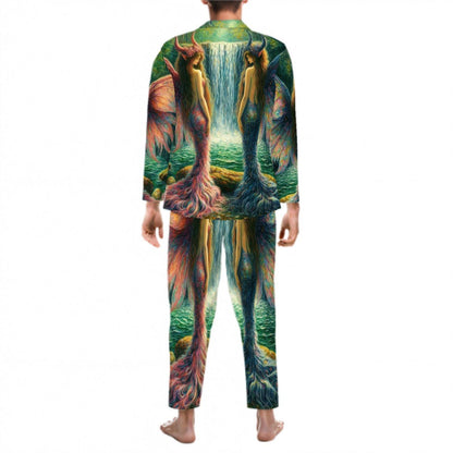 Sisters Long Sleeved Pajamas for Men Set - Gregg Acini Adoree Designs - Men's Pajamas