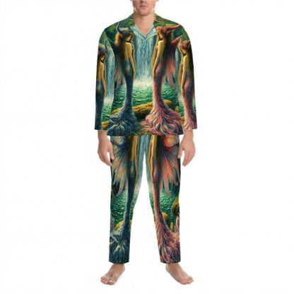Sisters Long Sleeved Pajamas for Men Set - Gregg Acini Adoree Designs - Men's Pajamas