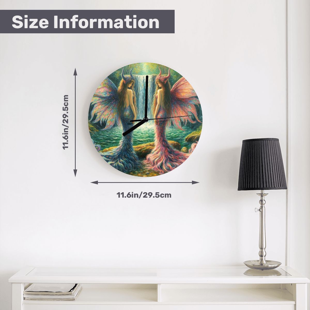 Sisters MDF Wall Clock (Made in USA) - Gregg Acini Adoree Designs - Wall Clock