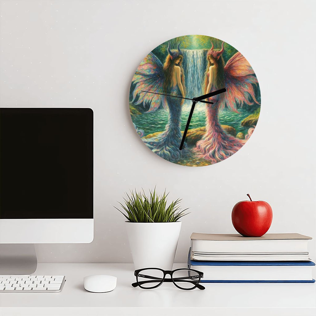 Sisters MDF Wall Clock (Made in USA) - Gregg Acini Adoree Designs - Wall Clock
