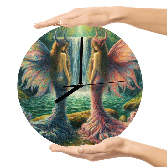 Sisters MDF Wall Clock (Made in USA) - Gregg Acini Adoree Designs - Wall Clock