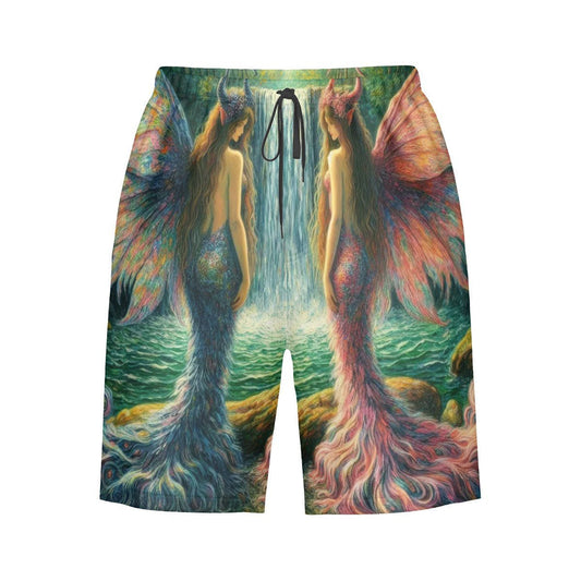 Sisters Men's Beach Shorts - Gregg Acini Adoree Designs - Swimsuit