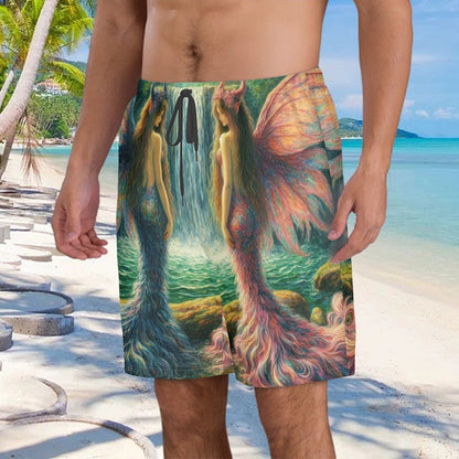 Sisters Men's Beach Shorts - Gregg Acini Adoree Designs - Swimsuit