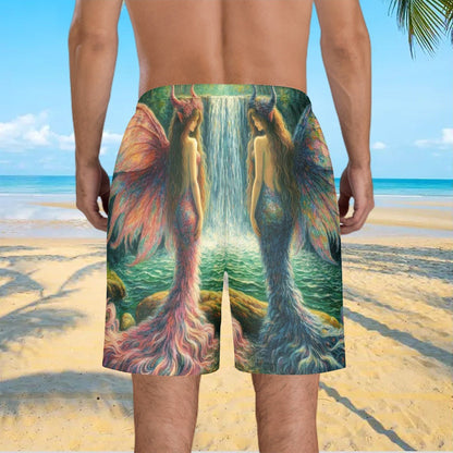 Sisters Men's Beach Shorts - Gregg Acini Adoree Designs - Swimsuit