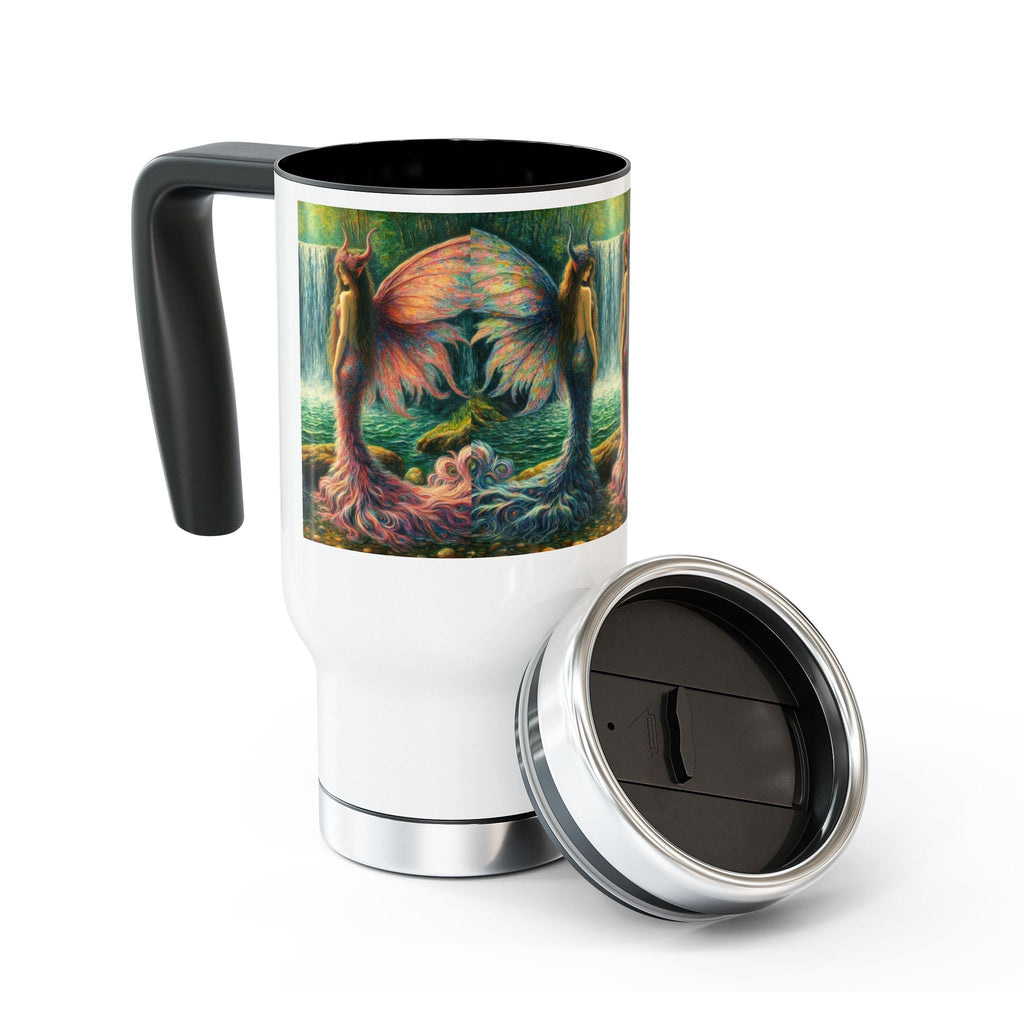 Sisters Stainless Steel Travel Mug - 14oz Handle Design - Gregg Acini Adoree Designs - Mug