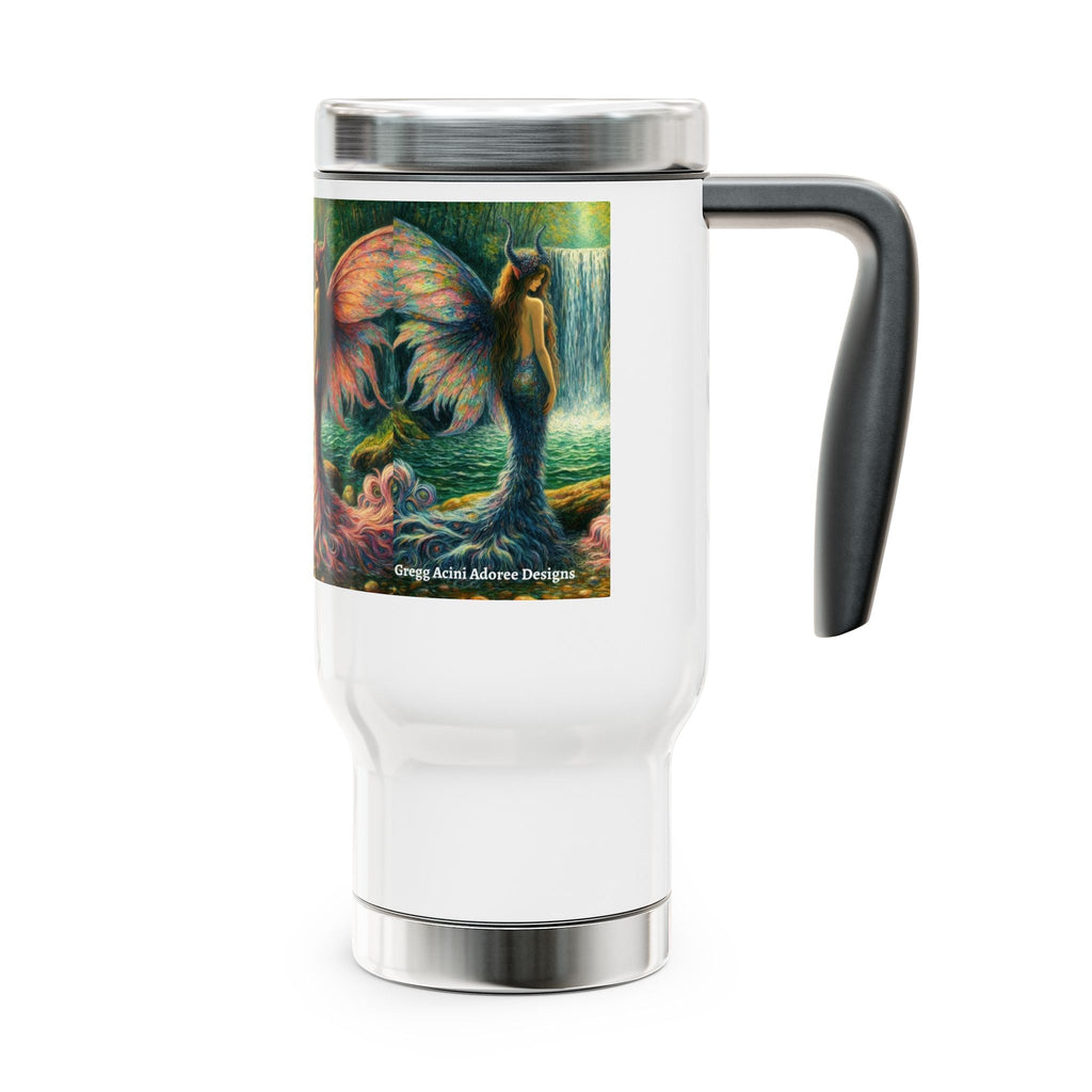 Sisters Stainless Steel Travel Mug - 14oz Handle Design - Gregg Acini Adoree Designs - Mug