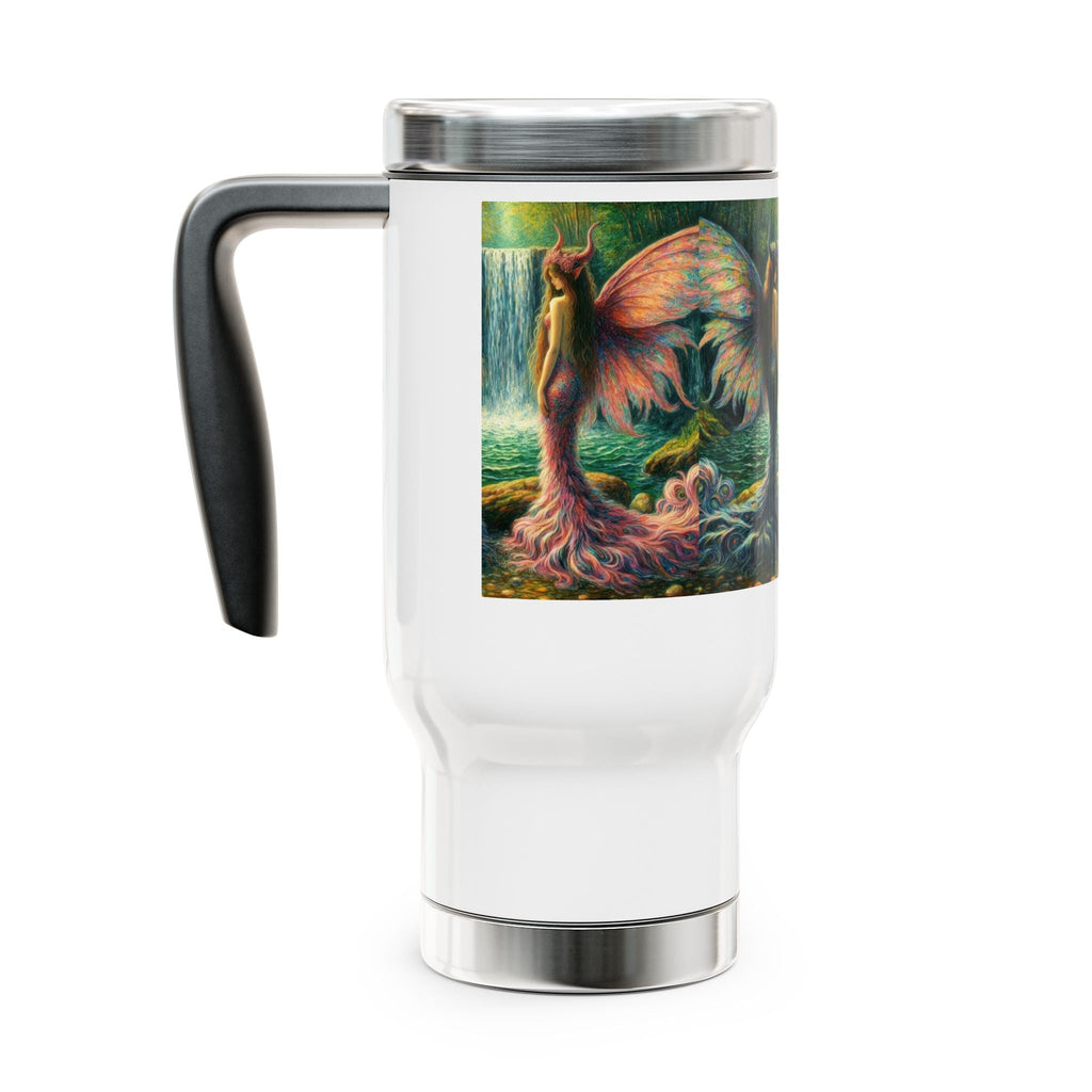 Sisters Stainless Steel Travel Mug - 14oz Handle Design - Gregg Acini Adoree Designs - Mug
