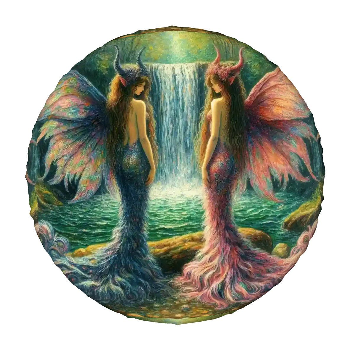 Sisters - Thickened Spare Tire Cover - Gregg Acini Adoree Designs - Spare Tire Cover