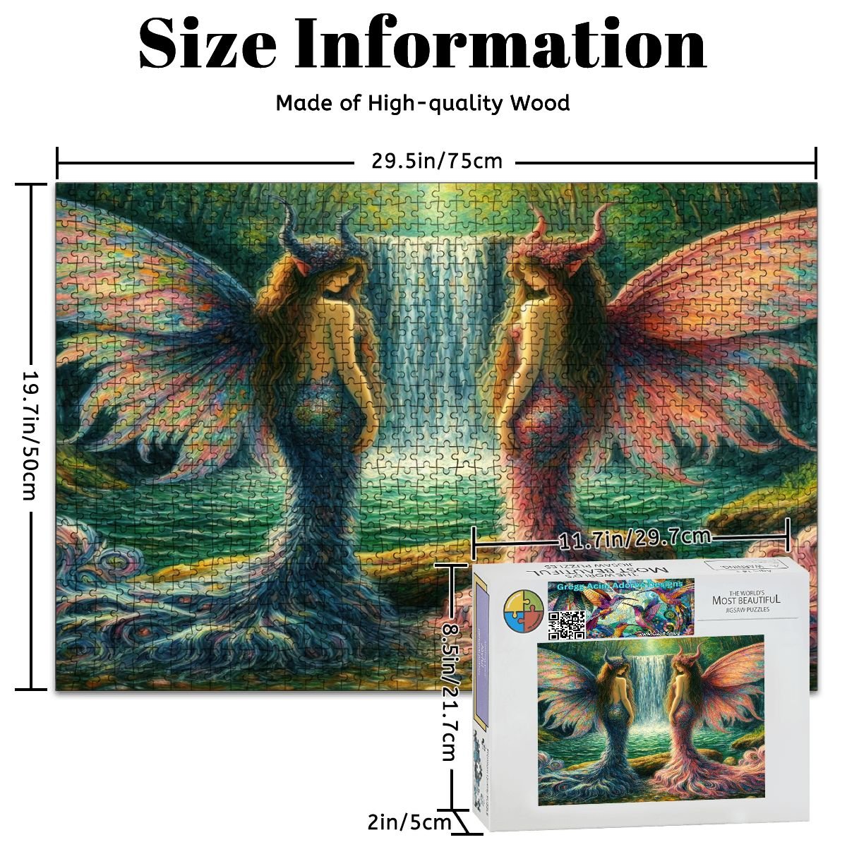 Sisters Wooden Jigsaw Puzzles 1000 pcs - Gregg Acini Adoree Designs - Jigsaw Puzzle
