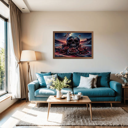 Skull and Roses Wooden Jigsaw Puzzles 1000 pcs - Gregg Acini Adoree Designs - Jigsaw Puzzle