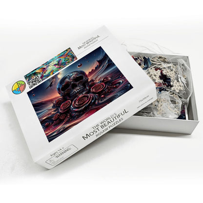 Skull and Roses Wooden Jigsaw Puzzles 1000 pcs - Gregg Acini Adoree Designs - Jigsaw Puzzle