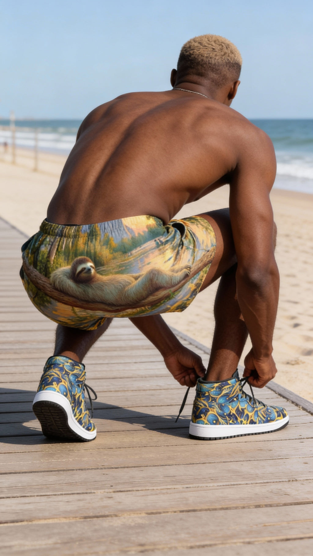 Galactic Yellow and Blue Unisex Sneaker TR
