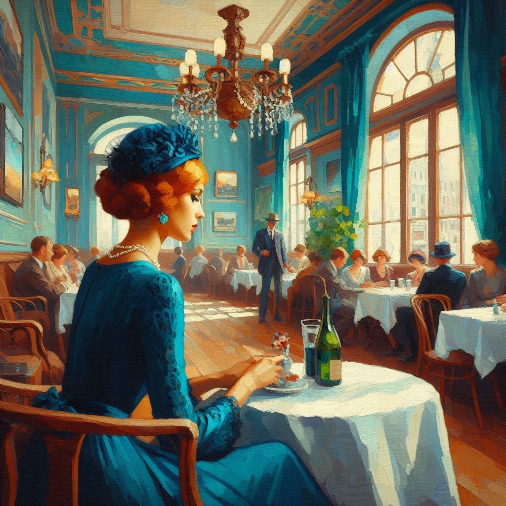 Study of Ladies in a Cafe - Gregg Acini Adoree Designs - 