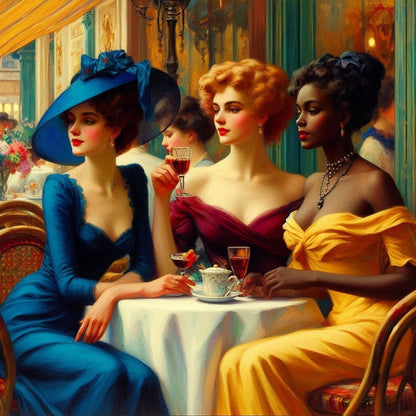 Study of Ladies in a Cafe - Gregg Acini Adoree Designs - 