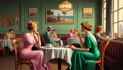 Study of Ladies in a Cafe - Gregg Acini Adoree Designs - 