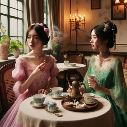 Study of Ladies in a Cafe - Gregg Acini Adoree Designs - 