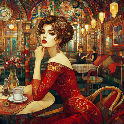Study of Ladies in a Cafe - Gregg Acini Adoree Designs - 