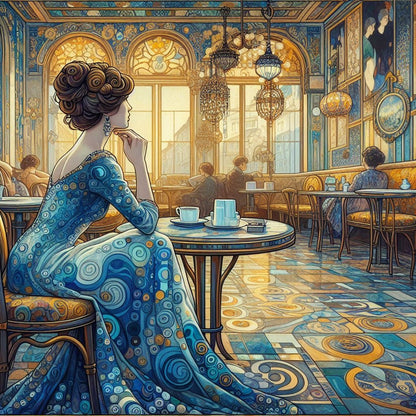 Study of Ladies in a Cafe - Gregg Acini Adoree Designs - 