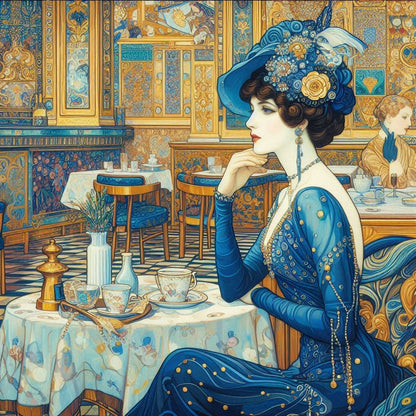 Study of Ladies in a Cafe - Gregg Acini Adoree Designs - 