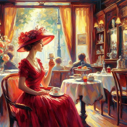 Study of Ladies in a Cafe - Gregg Acini Adoree Designs - 